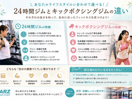 24時間ジムとキックボクシングジム、あなたに合うのはどっち?