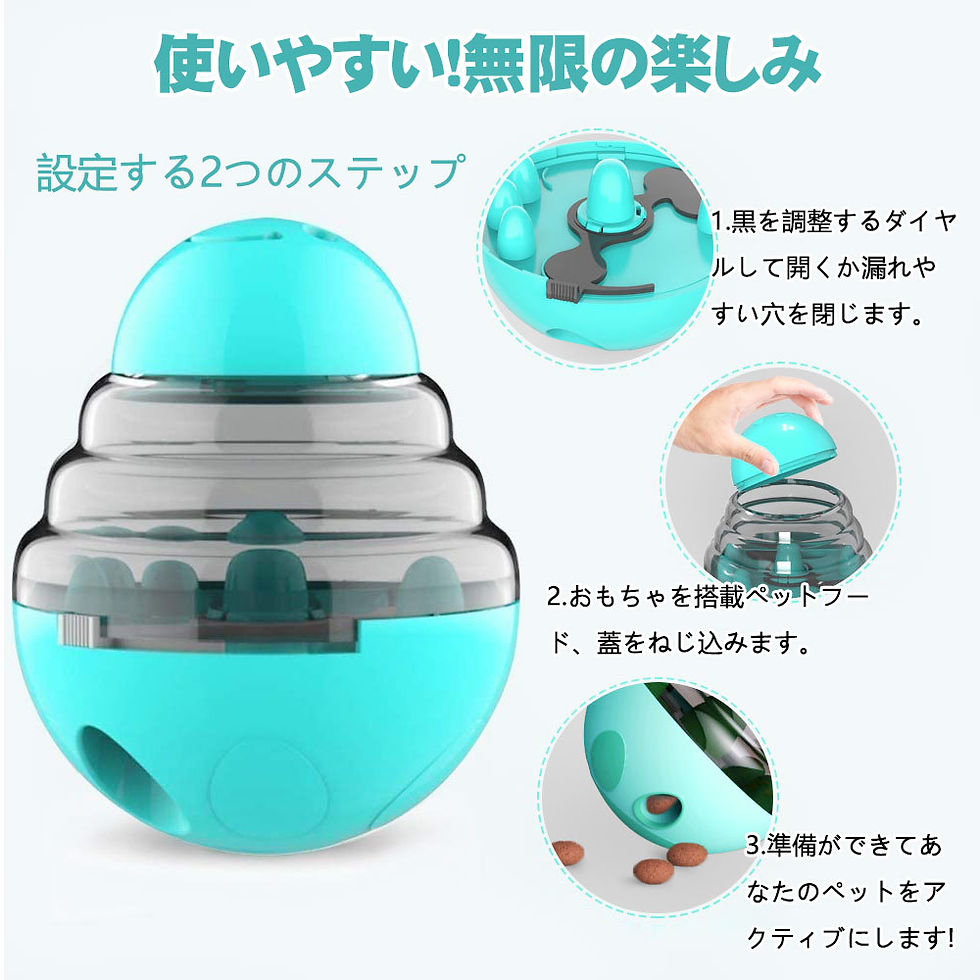 サムネイル： 餌入れボール フードボール おやつ ボール 犬おもちゃ 犬 おもちゃ エサ入れ 犬のおやつ 猫おもちゃ 猫 ペット用 D419-CW-BU