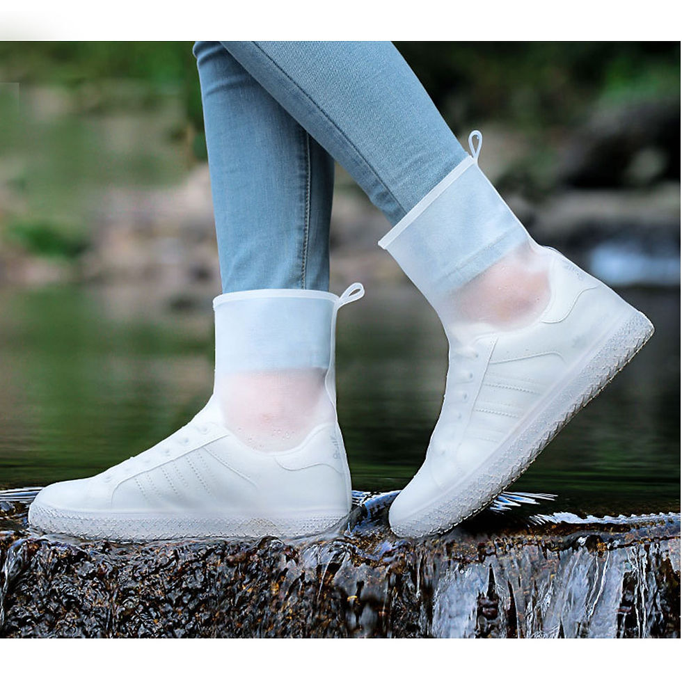 サムネイル： シューズカバー 靴用防水カバー シリコン 防水 雨 泥汚れ防止 夏フェス 野外フェス 靴のカッパ 雨の日対策 梅雨対策 靴カバー ファスナー