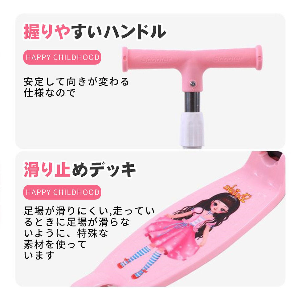 サムネイル： キックボード キックスクーター 子供用 持ち運び便利 3輪折り畳み式 4階段調節可能 LED 光るホイール 持ち運びに便利 誕生日プレゼント 新年 入学お祝い