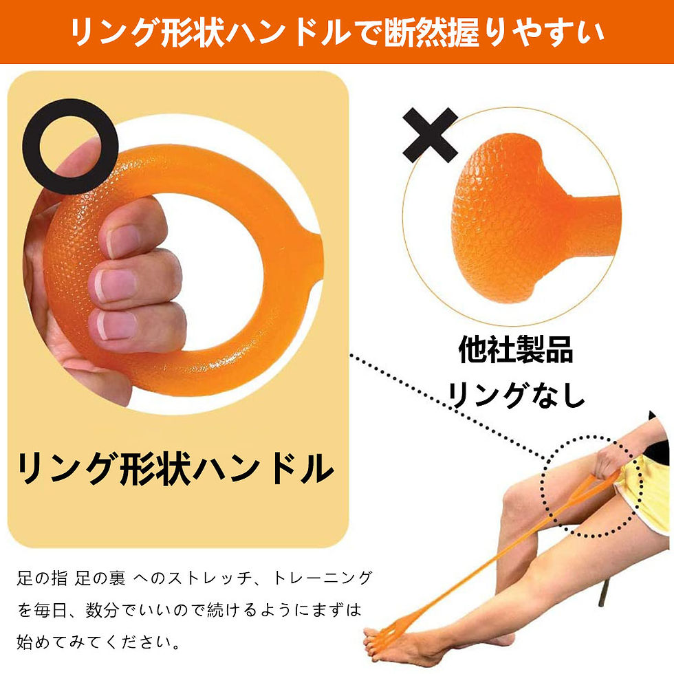 サムネイル： ストレッチ チューブ 足指トレーニングチューブ 足指足裏 ストレッチ 足指 足裏 フィットネスチューブ リハビリ 準備運動 自宅