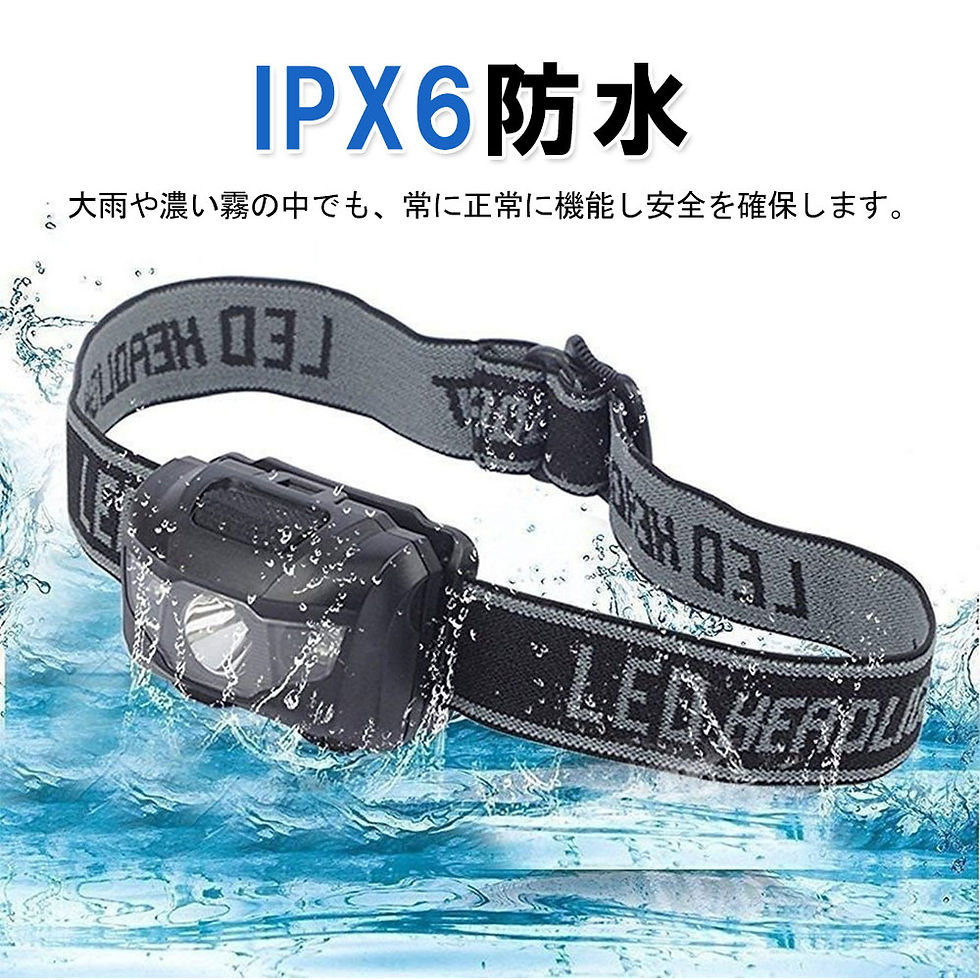 サムネイル： ヘッドライト 防水 登山 釣り キャンプ 防災 災害対策 LEDヘッドライト ヘッドランプ 懐中電灯 LEDヘッドライト 作業用ledヘッドライト 超強力