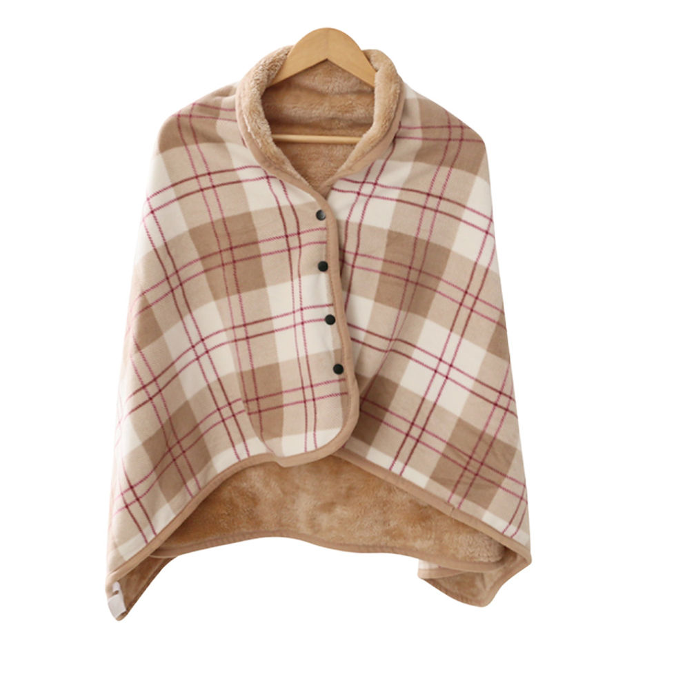 サムネイル： ブランケット 4way おしゃれ ふわふわ ひざ掛け 肩掛け 膝掛け 腰巻き ボレロ 防寒 レディース 大判 着る毛布 寒さ対策D597-USB-GY