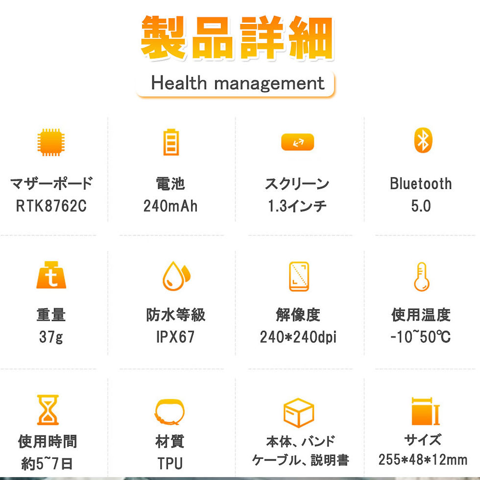 サムネイル： スマートウォッチ 体温測定 血圧 血中酸素 レディース メンズ IP67 Bluetooth5.0 対応 心拍計 歩数計 防水 血圧計
