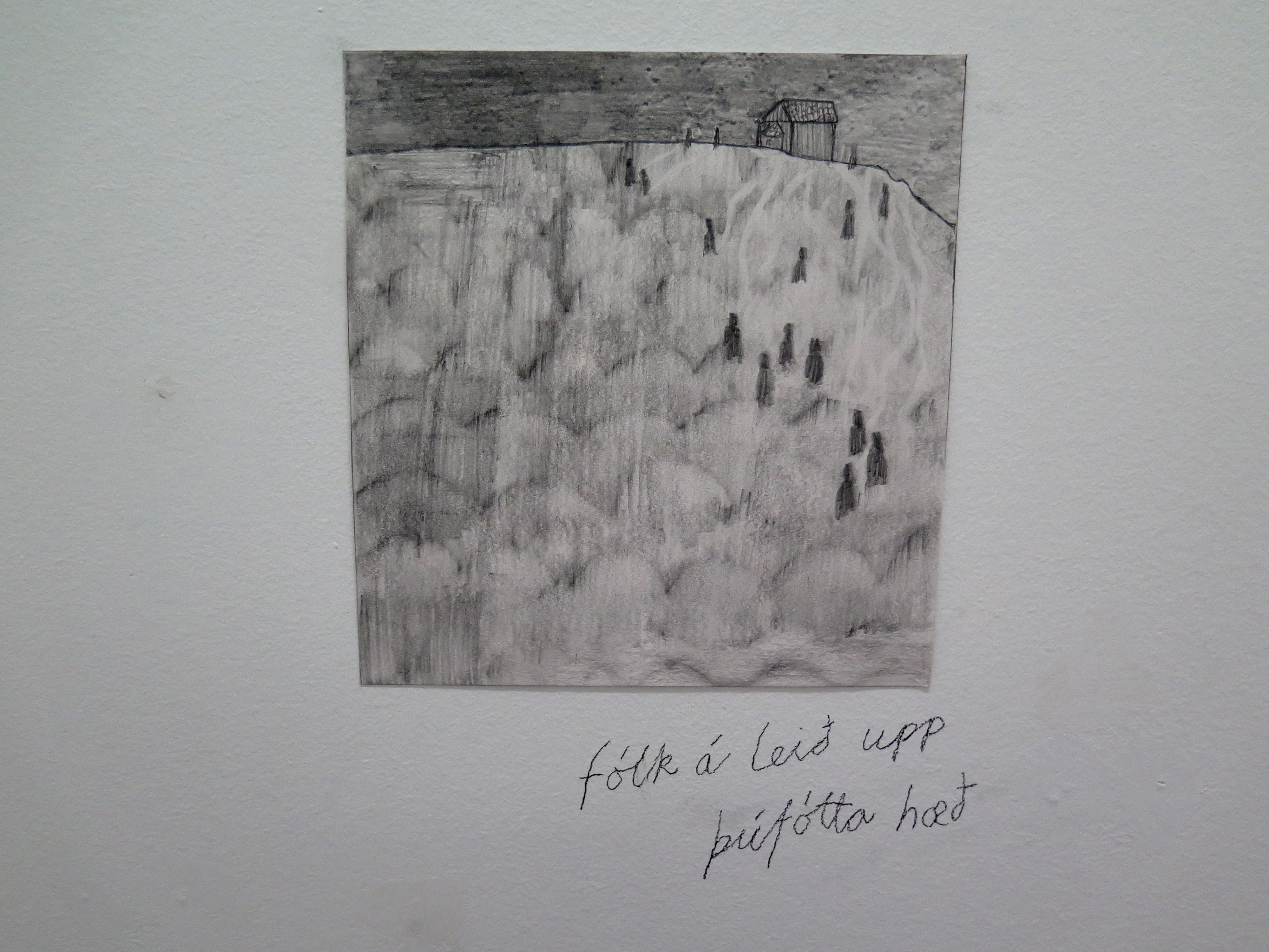 People on their way up a bumpy hill