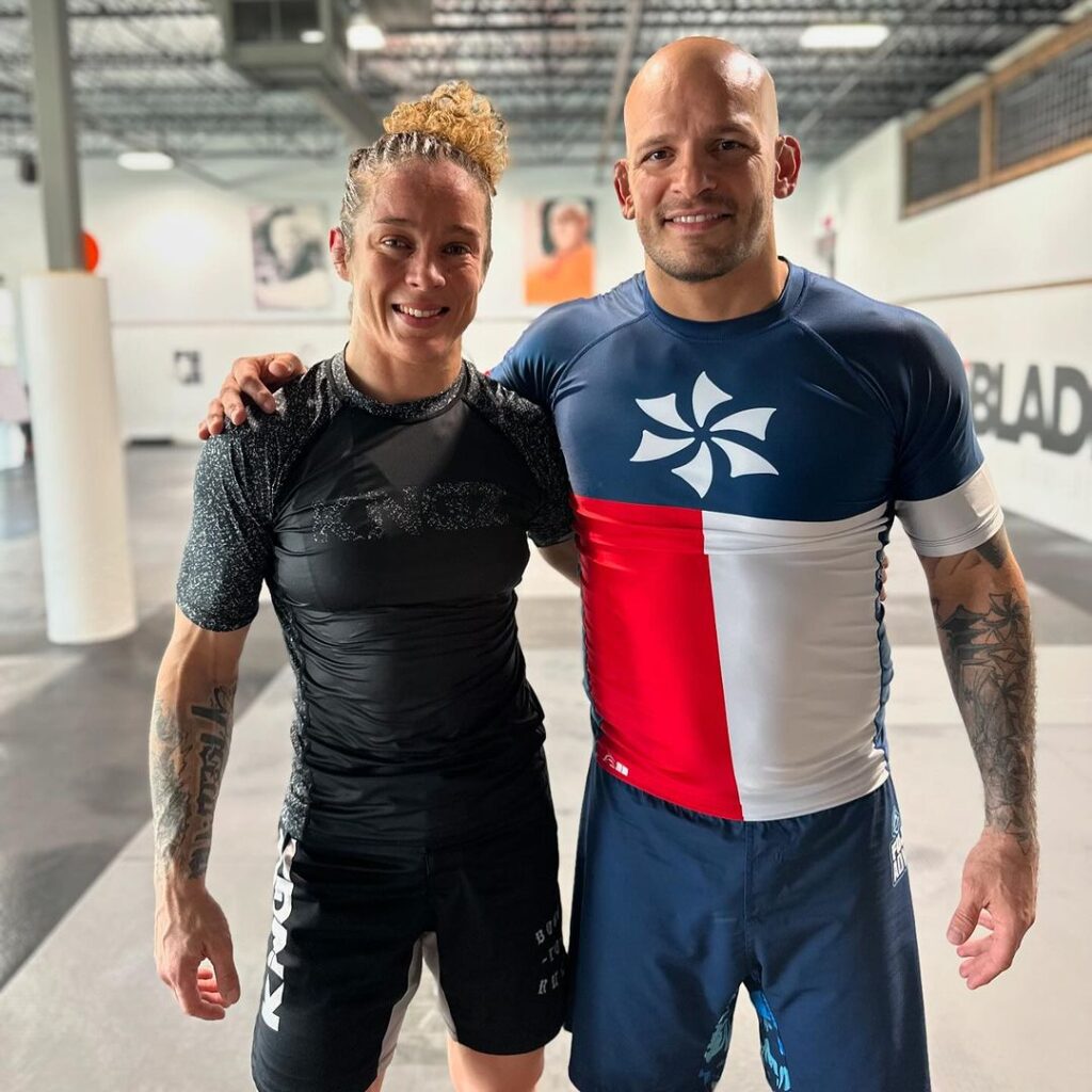 Aurelie Le Vern e o professor Xande Ribeiro. Foto: Reprodução/Instagram