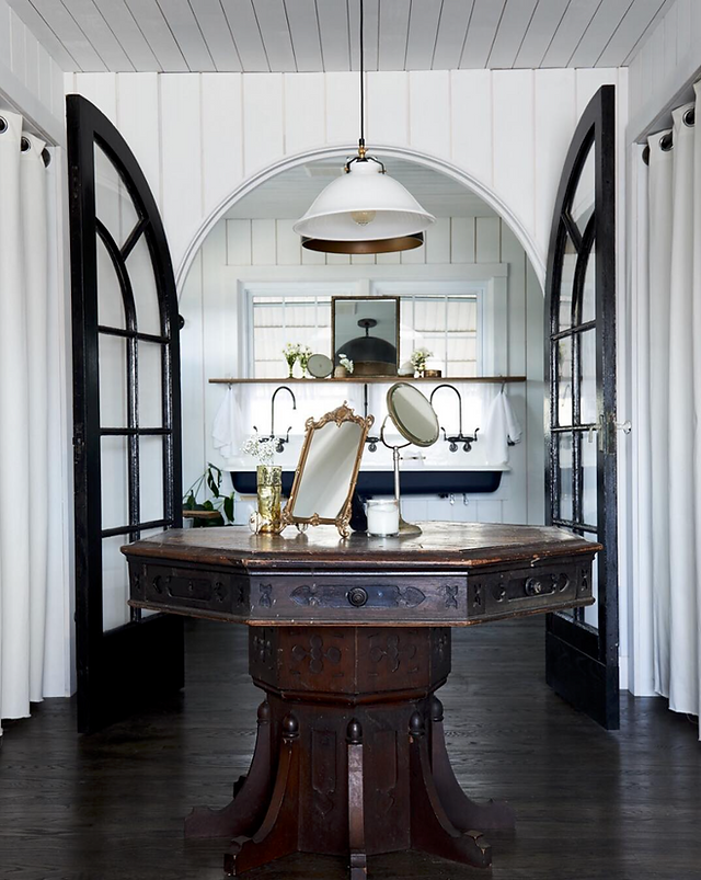 arched bathroom doors