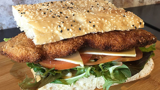 Focaccia - Chicken Schnitzel