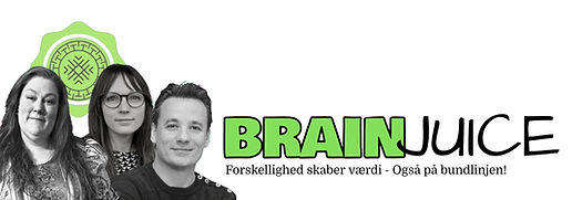 BrainJuice ledelse og slogan