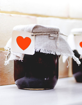 Heart-Labeled Jars