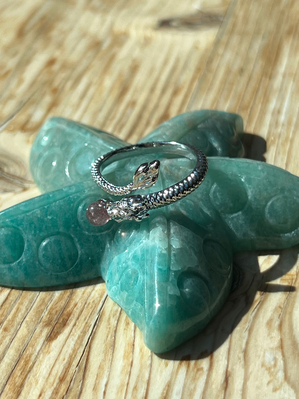 Miniature : Bague Dragon - Argenté - Acier