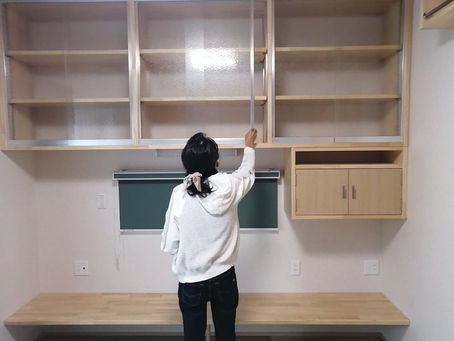 見学会後の大清掃!とみどり屋根の素敵な平家! 建具調整