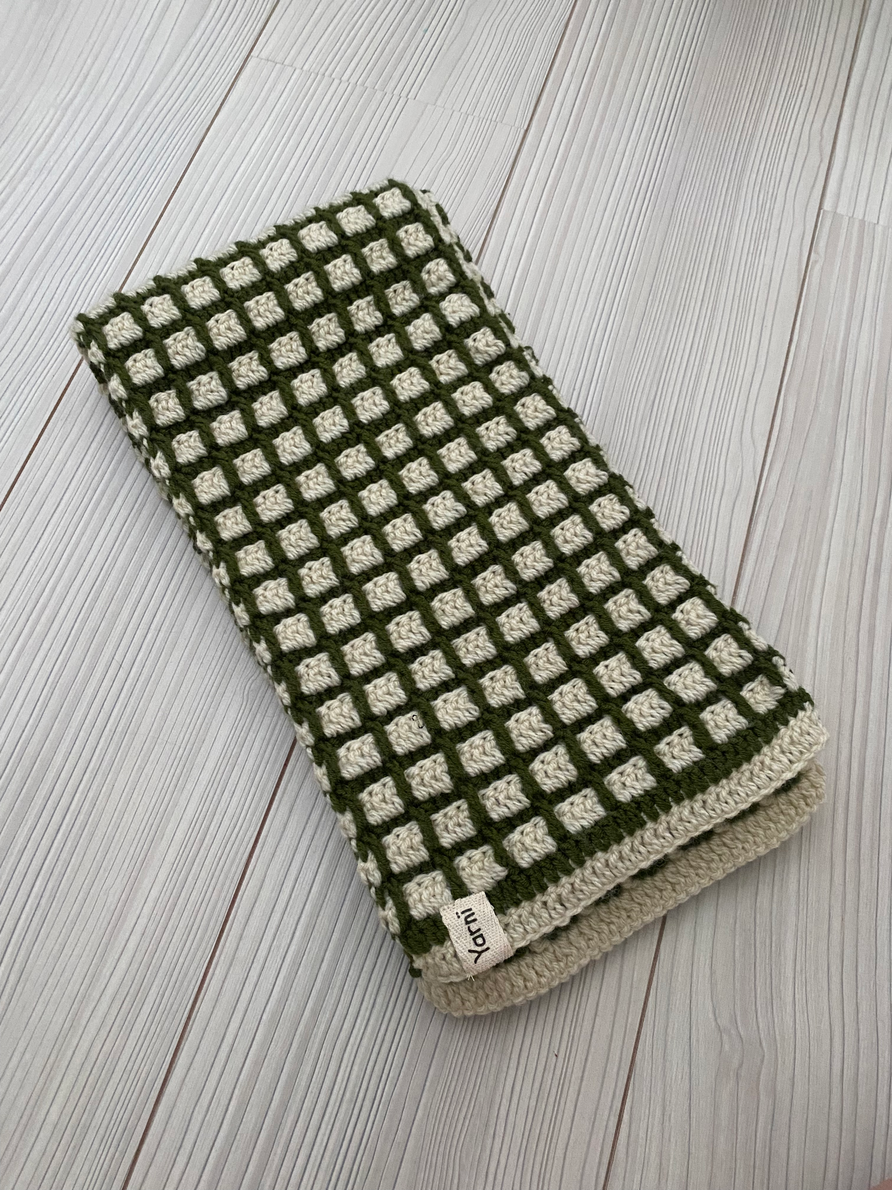 Chequered Crochet Scarf Pattern (Intermediate) (PDF Pattern)