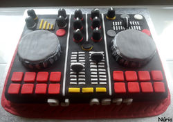 Tarta fondant mesa de mezclas