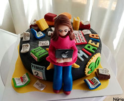 Tarta fondant para una maestra