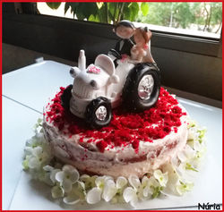 Tarta Red Velvet novios