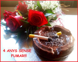 Tarta fondant cenicero