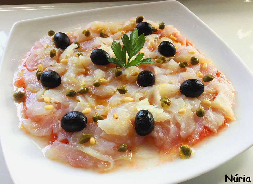 Carpaccio de bacalao