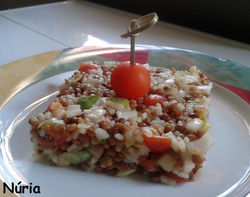 Ensalada de lentejas y arroz