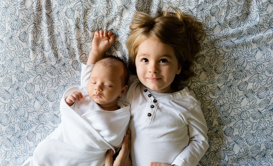 child custody baby and girl waiting for parent
