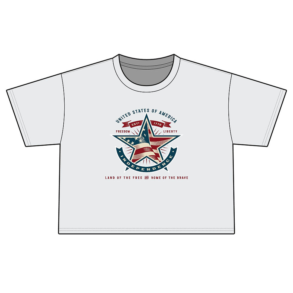 Thumbnail: Patriotic Shirt for July 4 - Boxy Tee