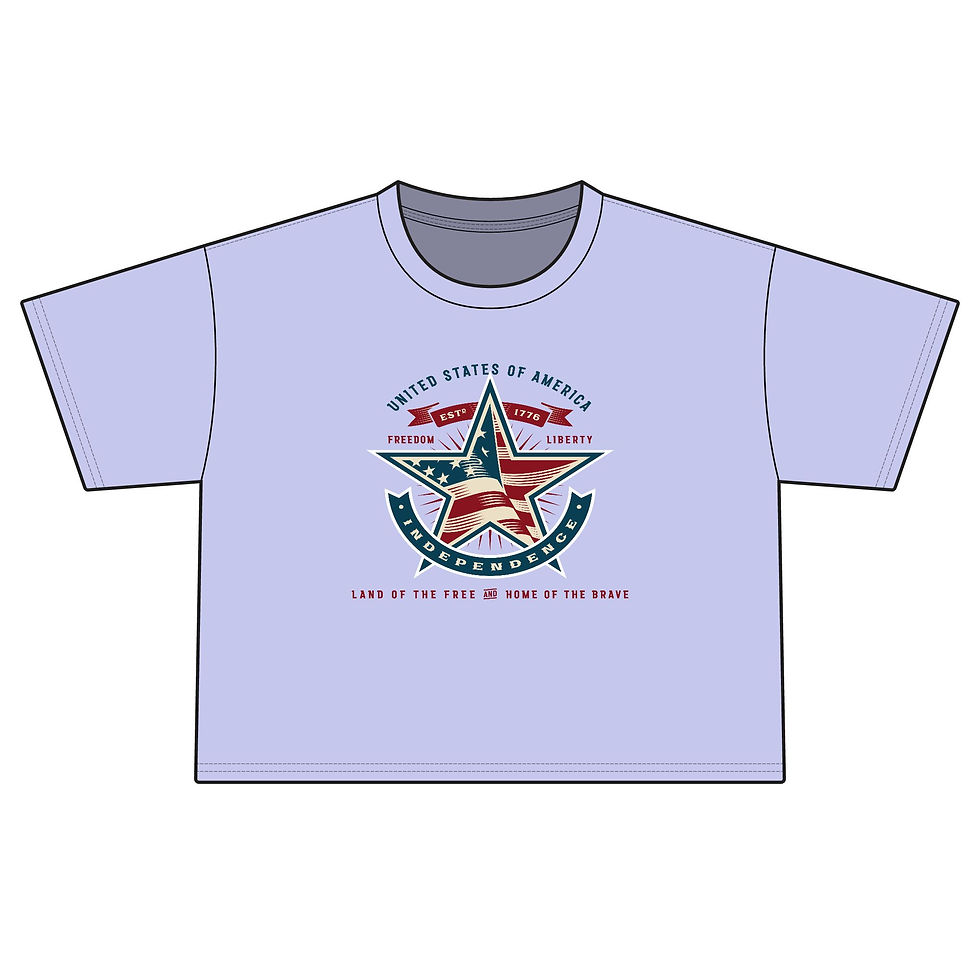 Thumbnail: Patriotic Shirt for July 4 - Boxy Tee