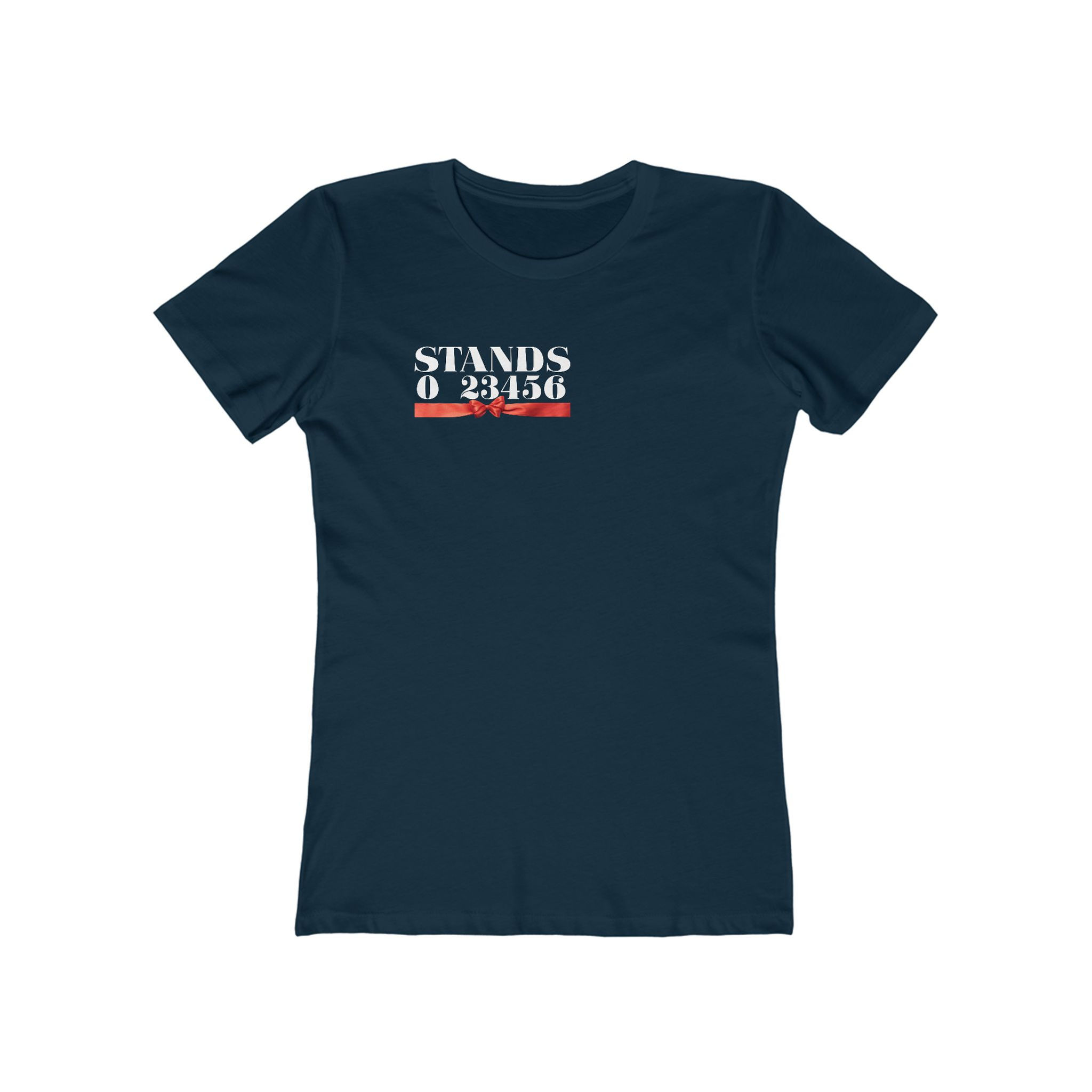 Navy Women's Boyfriend Tee with No 1 Under Stands graphic