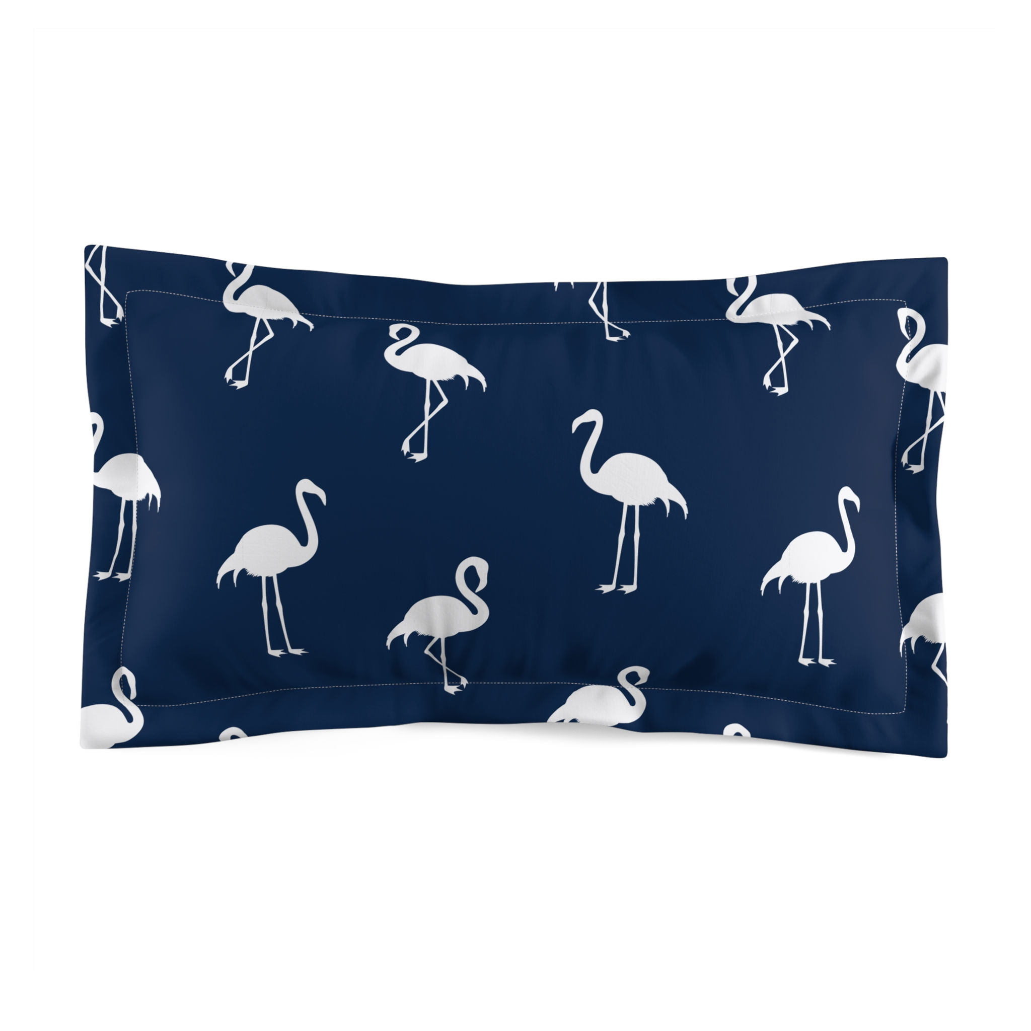 Pillow Sham - White Flamingo Design