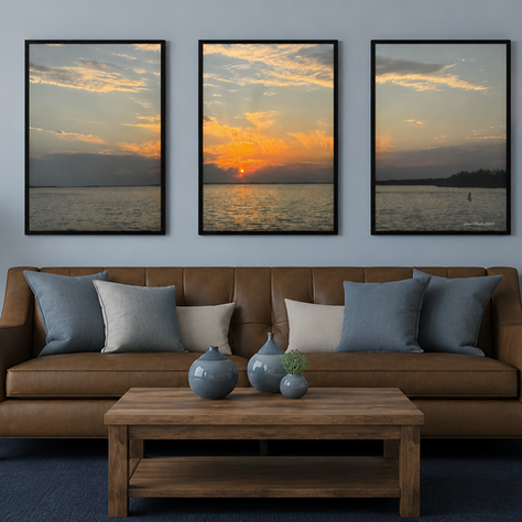 Triptych of Pine Island Sound Sunset