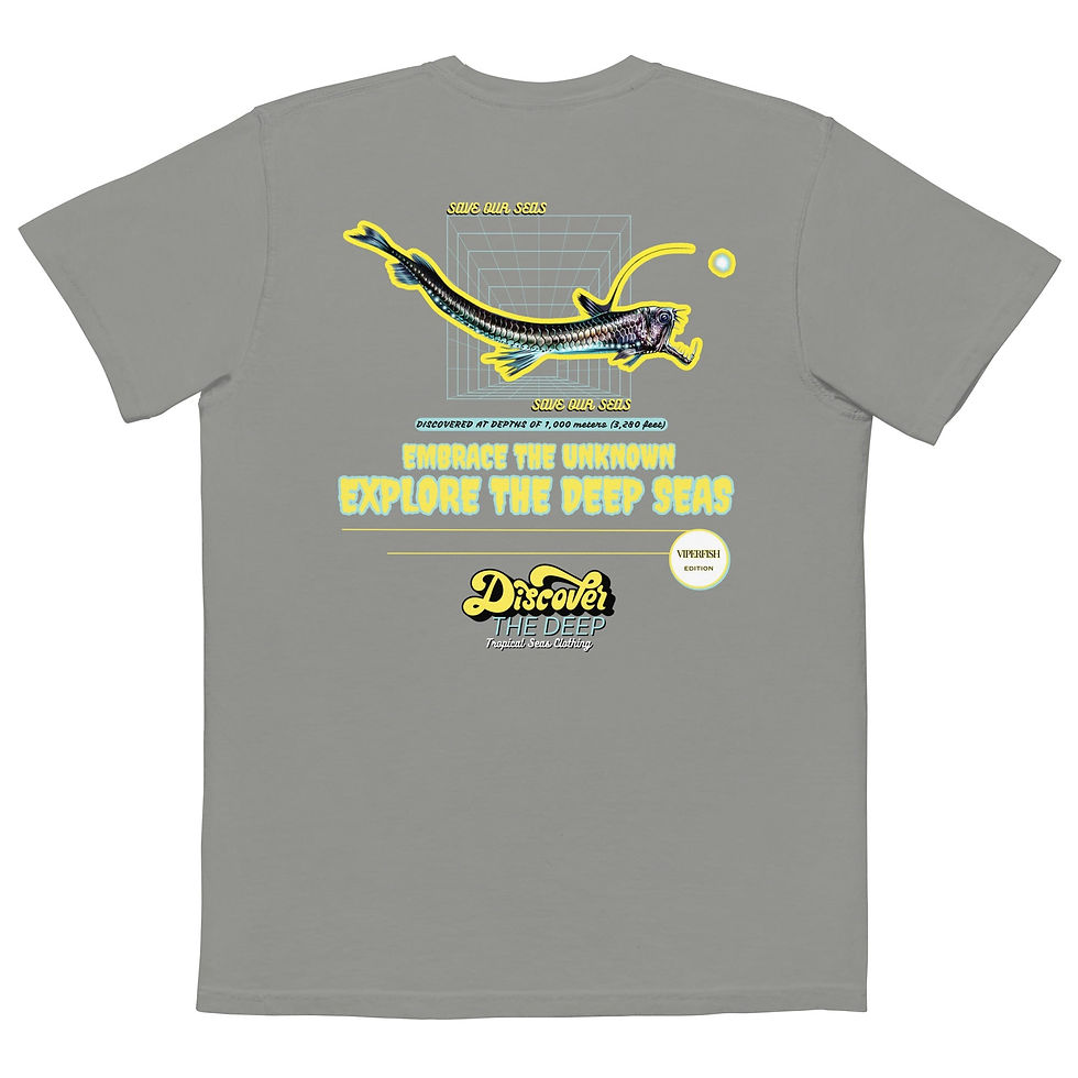 Miniatura: Discover the Deep Viperfish pocket t-shirt