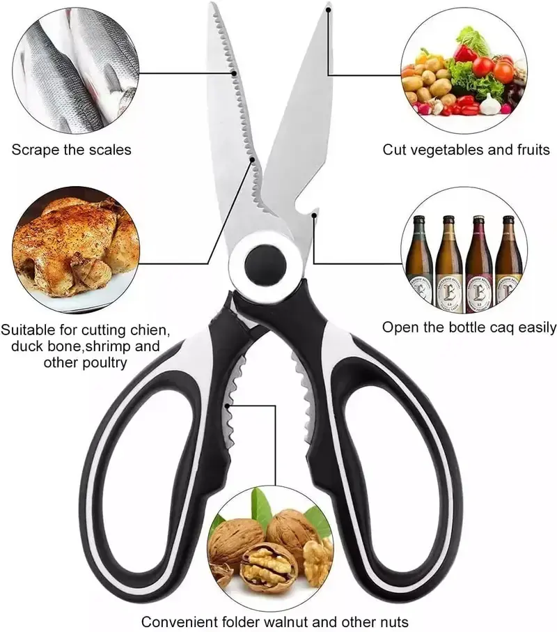 Miniatura: Heavy-Duty Stainless Steel Kitchen Scissors