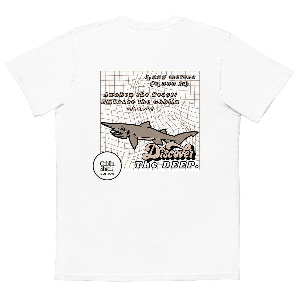 Miniatura: Discover the Deep Goblin Shark Pocket T-shirt