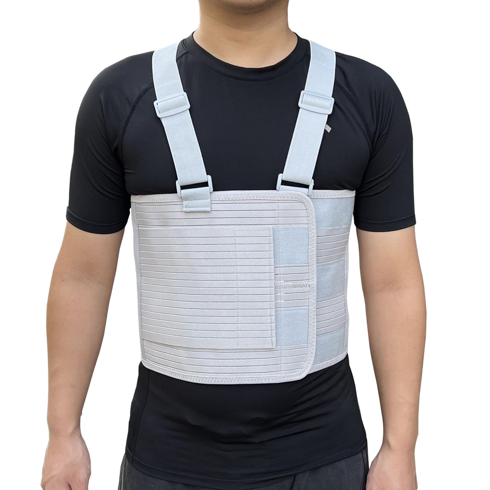 Rib Injury Chest Binder Brace for Cracked Ribs - Elastic Rib Support Belt for Me