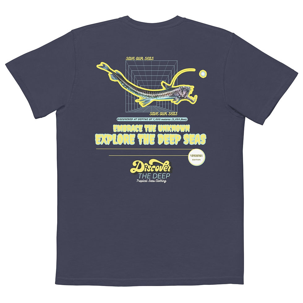 Miniatura: Discover the Deep Viperfish pocket t-shirt