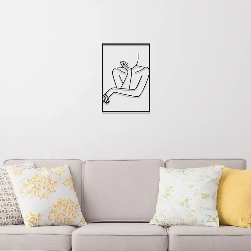 Miniatura: Thickened Modern Metal Line Art Wall Decor (1pc)