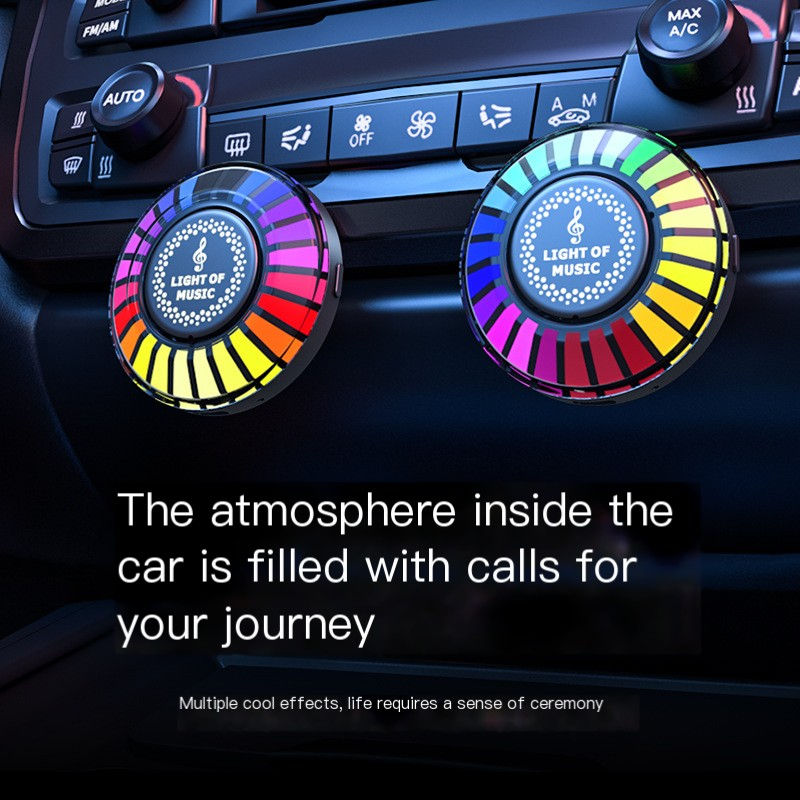 Miniatura: Car Air Vent Aromatherapy Light with RGB Rhythm Sensor