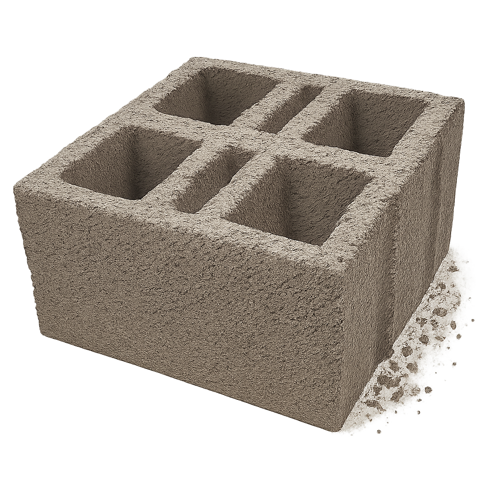 Beton blok, altı delikli, Weberjoint flexli, BOLYURTYAPI