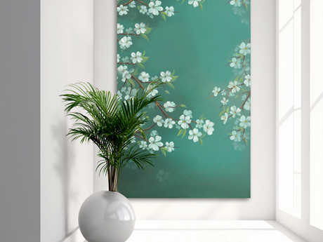 Hand-painted flowers: details that never fade