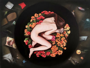 Scudo, dipinto olio su tela di Silvia Zaza, dimensioni 60 x 80 cm, anno 2023