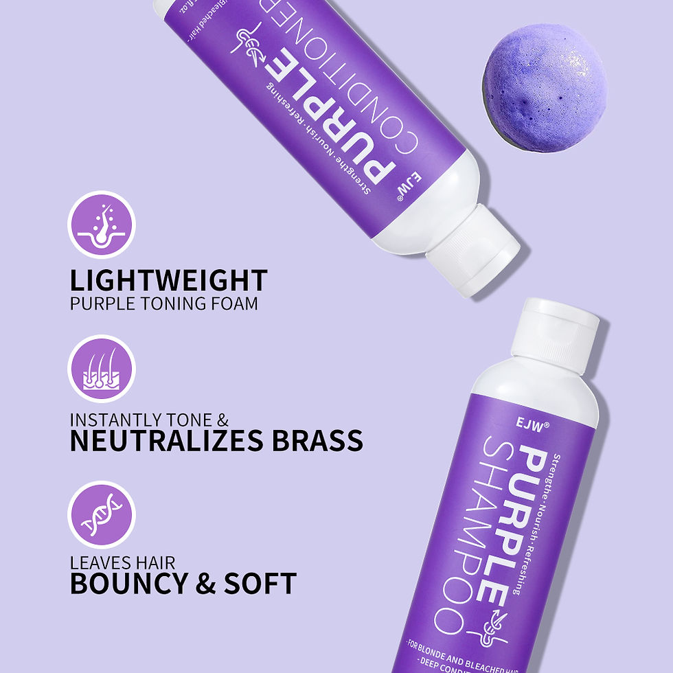 Thumbnail: Purple Shampoo and Conditioner Set for Blonde, Gray - Color Treated Hair - Infus