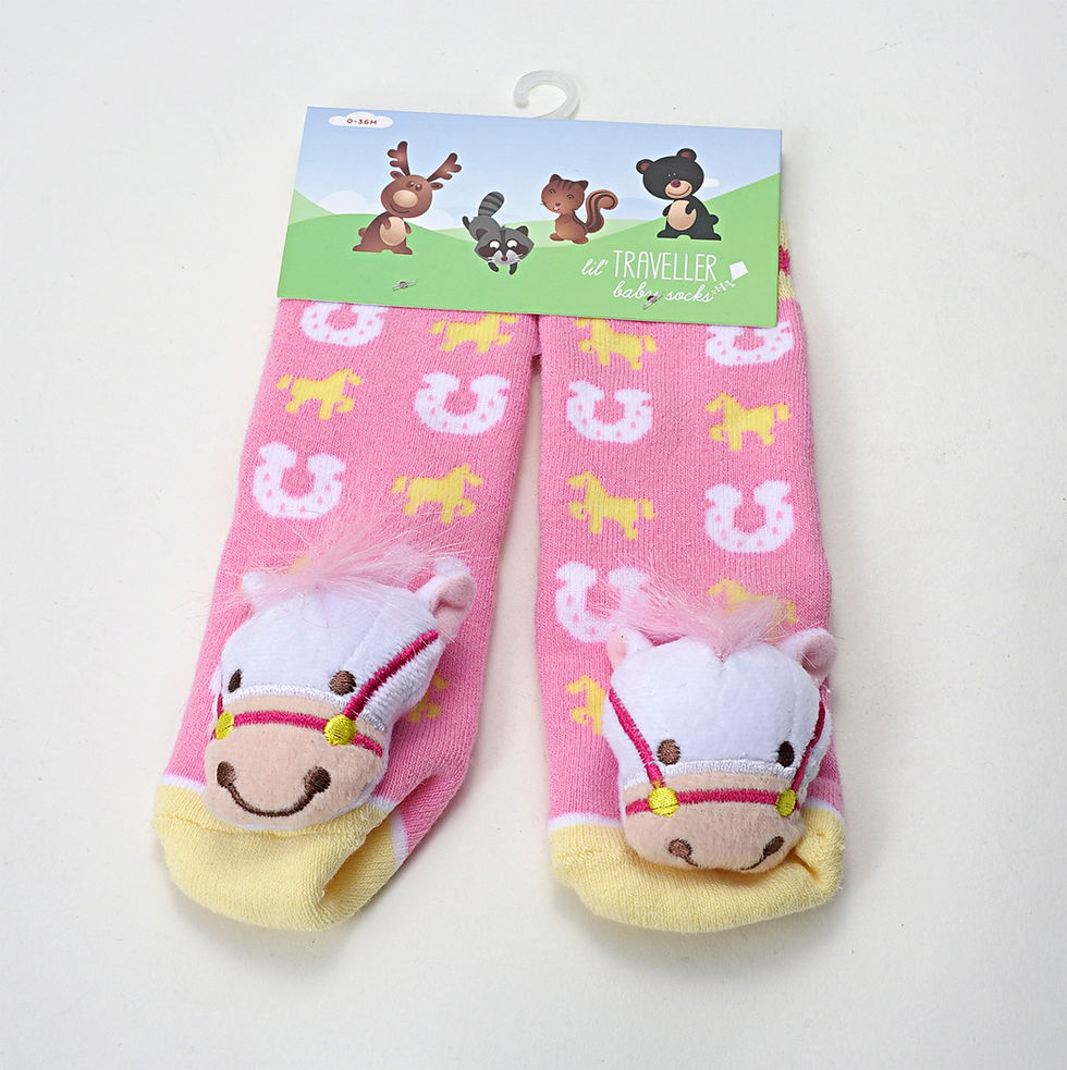Thumbnail: Horse Baby Socks Pink