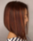 Natural red copper Balayage and a line b