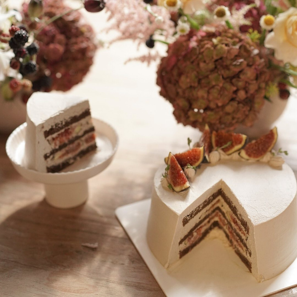 縮圖：焙茶無花果戚風蛋糕 / Hojicha Fig Chiffon Cake