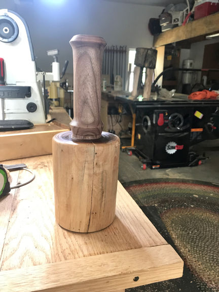 Walnut mallet. 
