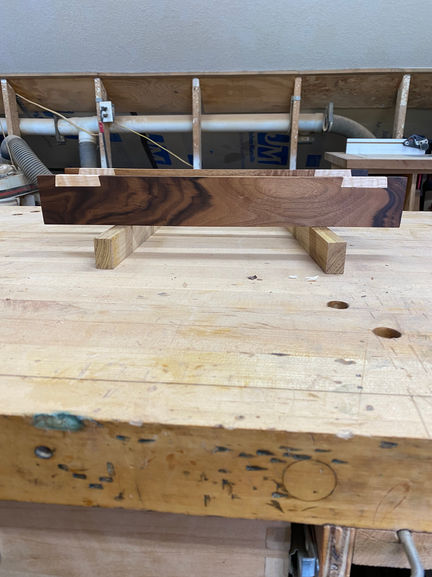 Walnut Birdseye maple winding sticks. 18" wide. Finished in Danish Oil.