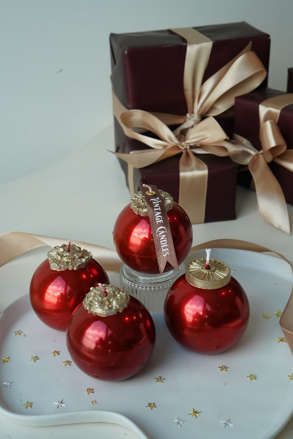 Thumbnail: Red Christmas Balls | 4 small