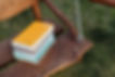 Image of books on a swing outdoors with the title "Resource Library"