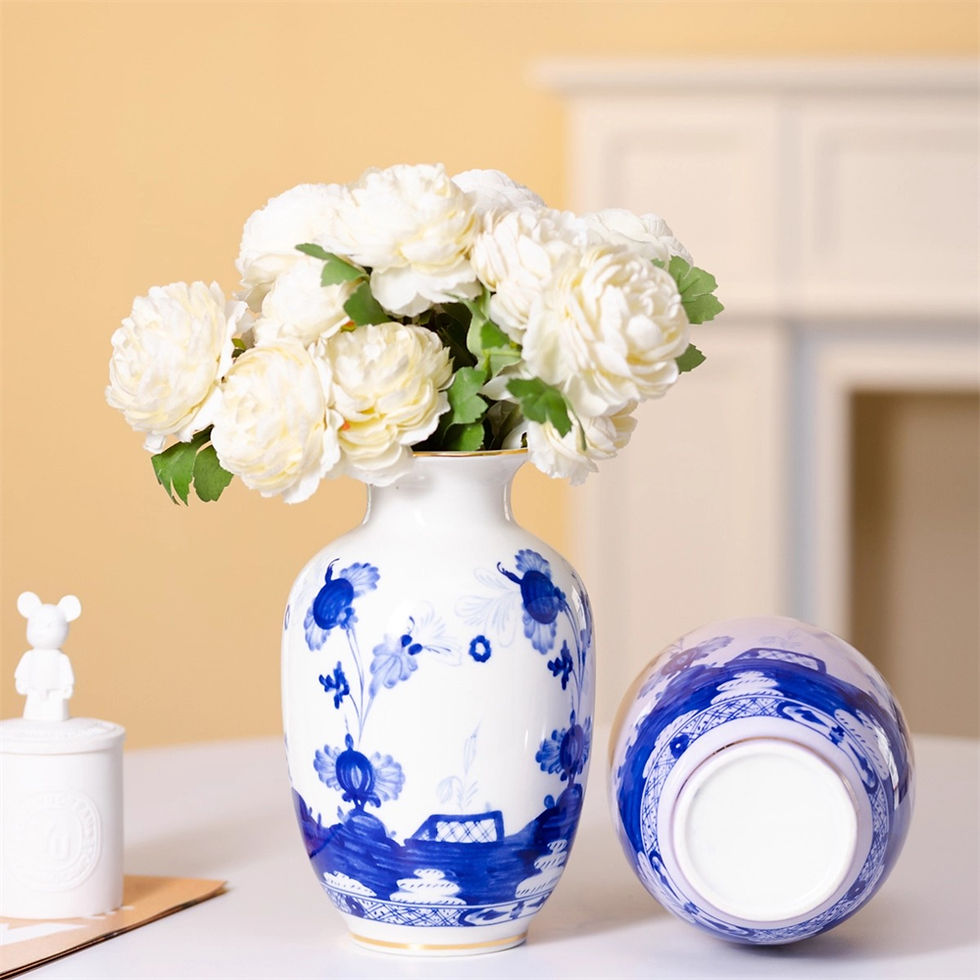 Thumbnail: Home Decoration Living Room Ceramic Vase Printing Hand-Painted Blue And White Po