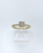 Anel ouro amarelo 19.2kt 3.3g - diamantes, vista frontal