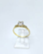 Anel ouro amarelo 19.2kt 1.5g - zircónias, vista frontal